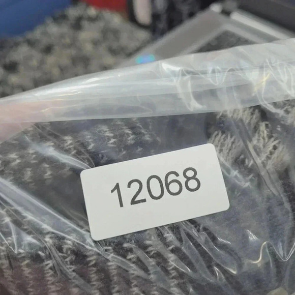 Vintage Jernat Gray Patterned Wool Blend Mock Sweater Women's Size M  4CT - Picture 7 of 7